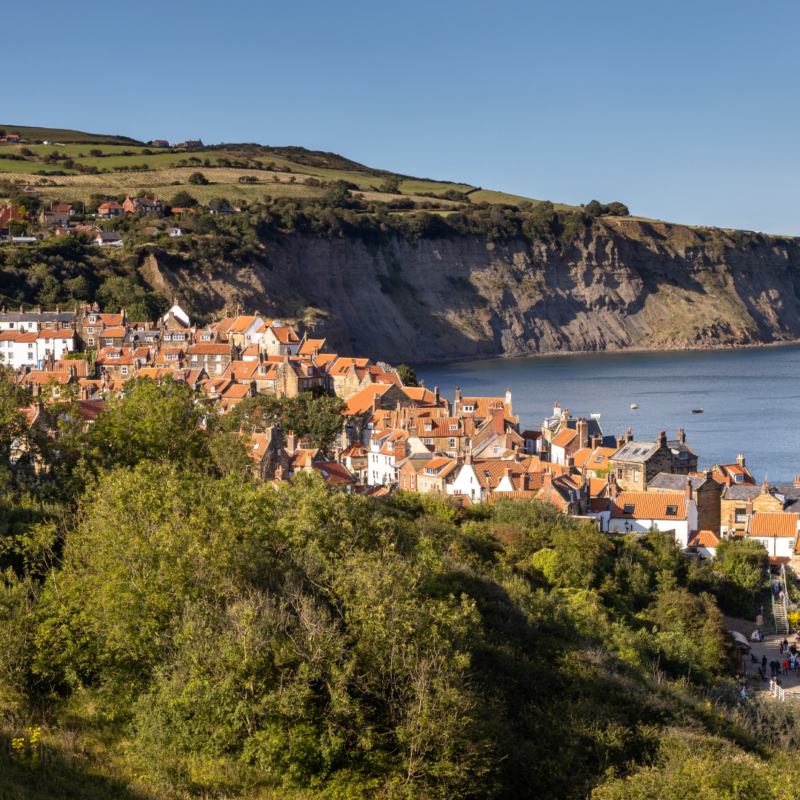 The view from the top of Robin Hood's Bay