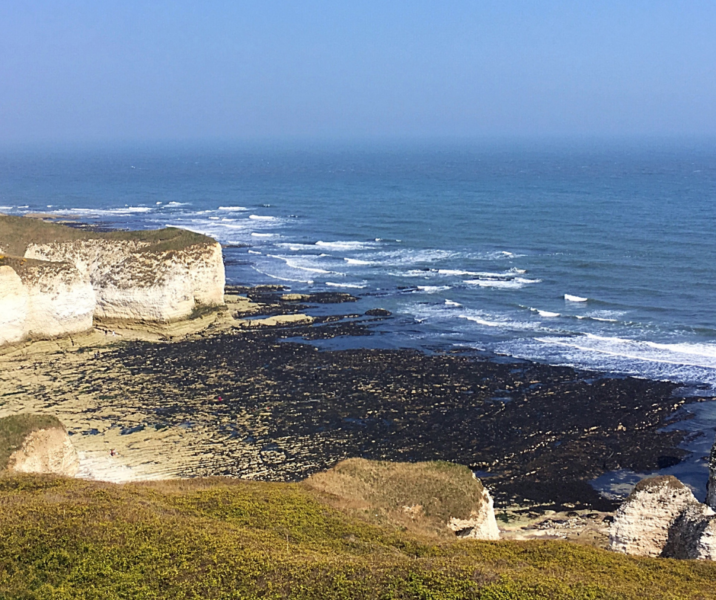 A coastal view of the sea