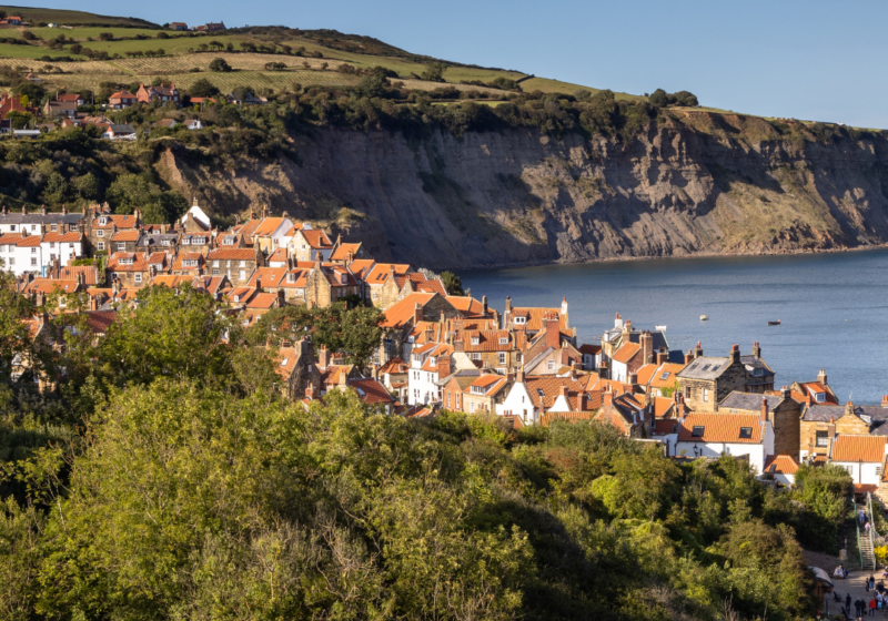 The view from the top of Robin Hood's Bay